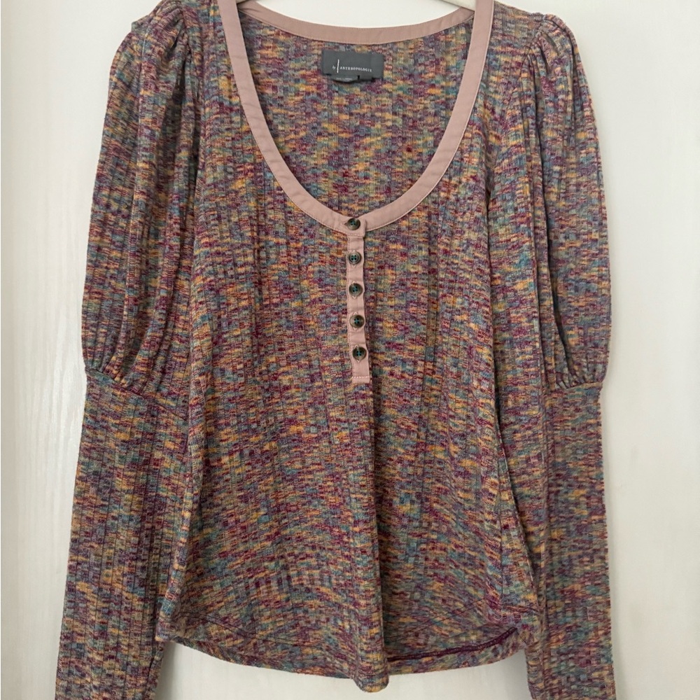 Anthropologie Multicolor Long Sleeve Top